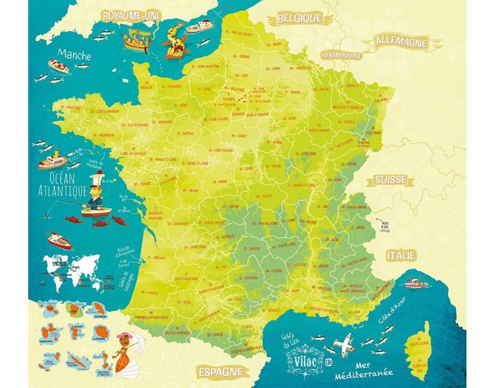 VILAC Carte des merveilles de France magntique - Ds 6 ans (2)