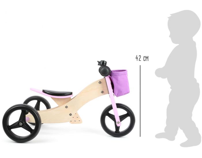 SMALL FOOT COMPANY Draisienne Tricycle 2 en 1 Rose - Ds 12 mois (3)