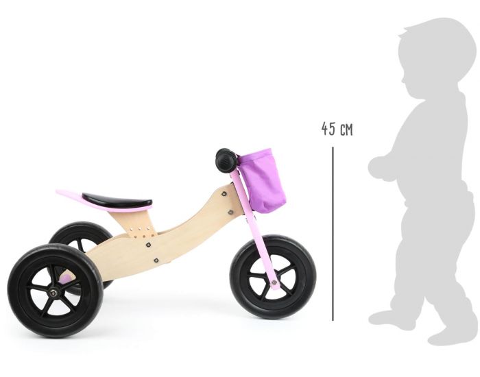 SMALL FOOT COMPANY Draisienne Tricycle 2 en 1 Maxi Rose - Ds 12 mois (3)