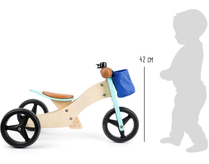 SMALL FOOT COMPANY Draisienne Tricycle 2 en 1 Turquoise - Ds 12 mois (3)
