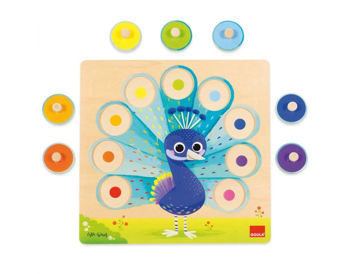 GOULA Puzzle Paon - D�s 2 ans  (1)