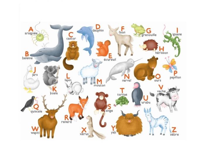 MICHELE WILSON Puzzle l'Alphabet des Animaux d'Hannah Weeks - 12 Pices - Ds 3 ans  (2)