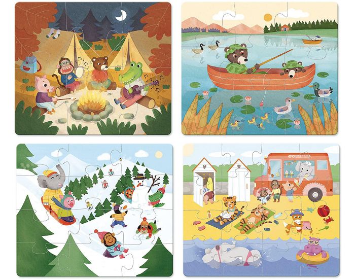 VILAC 4 Puzzles Evolutifs Vacances - D�s 2 ans  (1)