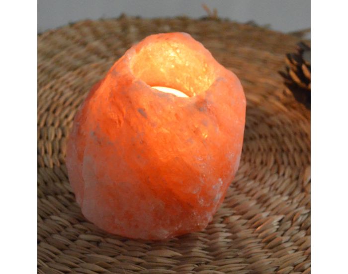 ZEN'ARME Bougeoir en Cristal de Sel Himalaya Rock - 1kg (1)