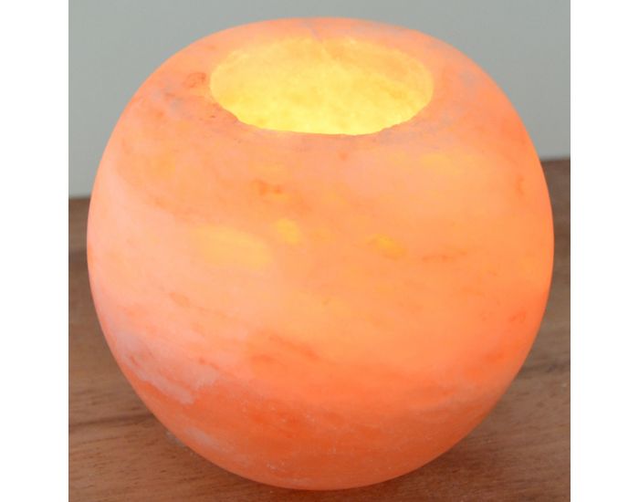 ZEN'ARôME Bougeoir en Cristal de Sel Himalaya Sphère - 900g  (1)