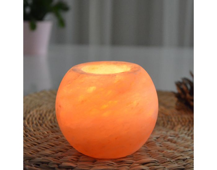 ZEN'ARôME Bougeoir en Cristal de Sel Himalaya Sphère - 900g  (2)