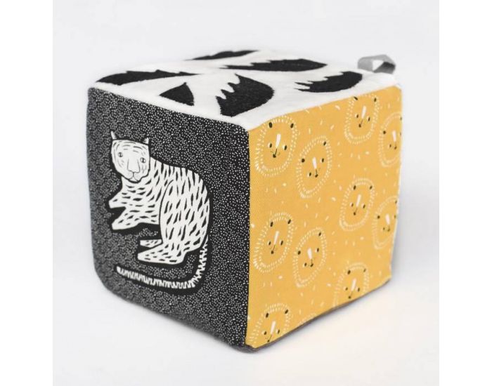 WEE GALLERY Cube En Tissu Sensoriel - Jungle - Ds La Naissance (2)