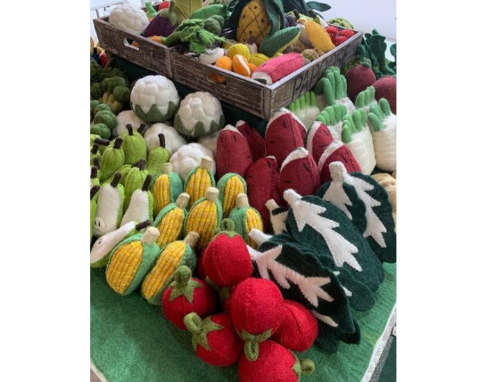 PAPOOSE TOYS Mini L�gumes en Laine Feutr�e - 3 Choux-Fleurs - D�s 3 ans (7)