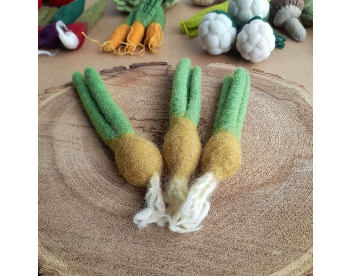 PAPOOSE TOYS Mini L�gumes en Laine Feutr�e - 3 Oignons - D�s 3 ans (2)