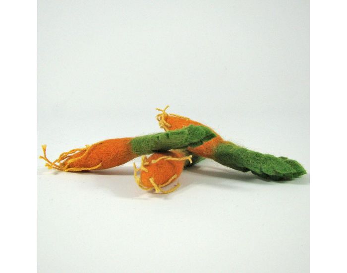 PAPOOSE TOYS Mini L�gumes en Laine Feutr�e - 3 Carottes - D�s 3 ans (4)