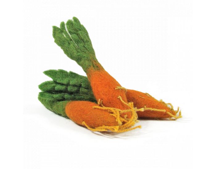 PAPOOSE TOYS Mini L�gumes en Laine Feutr�e - 3 Carottes - D�s 3 ans (5)