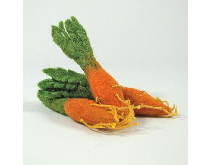 PAPOOSE TOYS Mini L�gumes en Laine Feutr�e - 3 Carottes - D�s 3 ans (6)