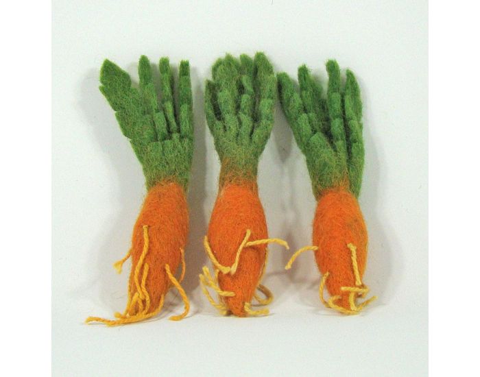 PAPOOSE TOYS Mini L�gumes en Laine Feutr�e - 3 Carottes - D�s 3 ans (7)