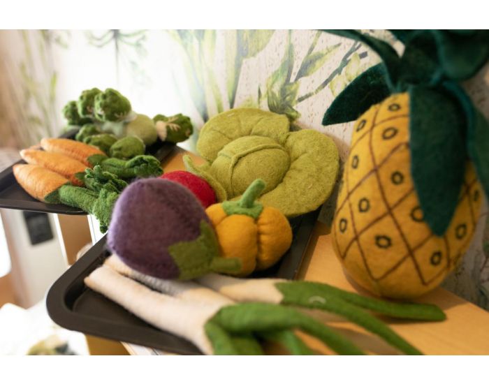 PAPOOSE TOYS L�gumes en Laine Feutr�e - 3 Poireaux - D�s 3 ans (1)