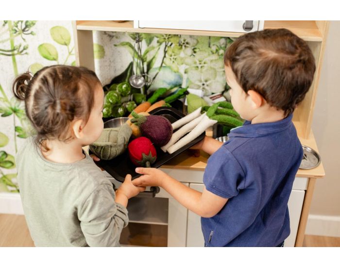 PAPOOSE TOYS L�gumes en Laine Feutr�e - 3 Poireaux - D�s 3 ans (3)