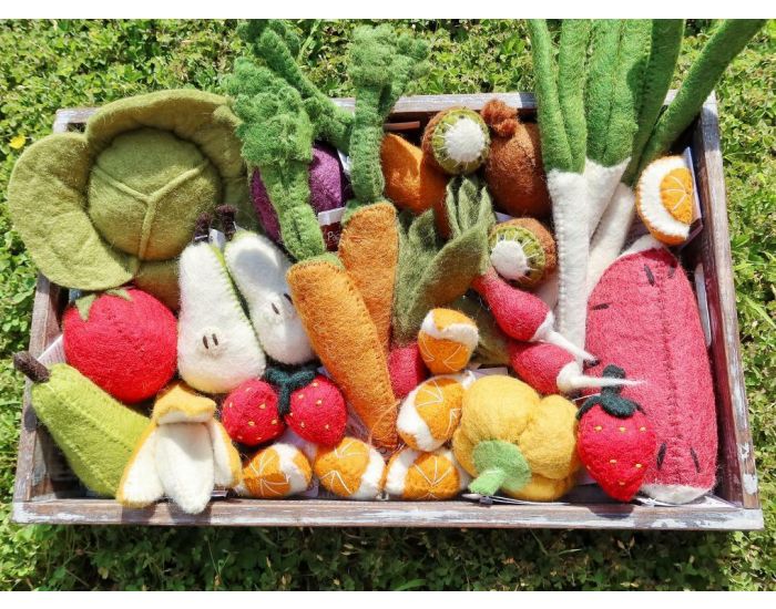 PAPOOSE TOYS L�gumes en Laine Feutr�e - 3 Poireaux - D�s 3 ans (9)