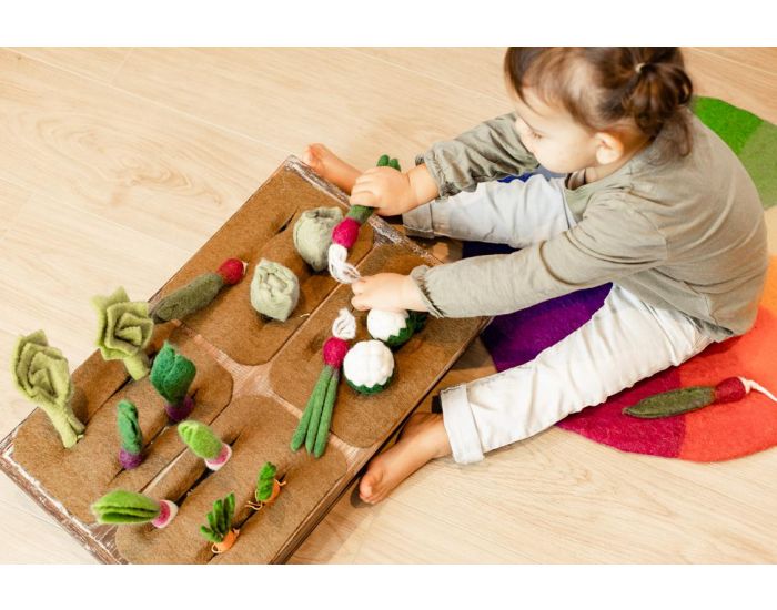 PAPOOSE TOYS Mini L�gumes en Laine Feutr�e - 3 Betteraves - D�s 3 ans (5)