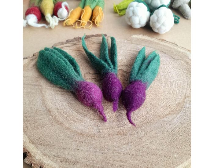 PAPOOSE TOYS Mini L�gumes en Laine Feutr�e - 3 Betteraves - D�s 3 ans (8)