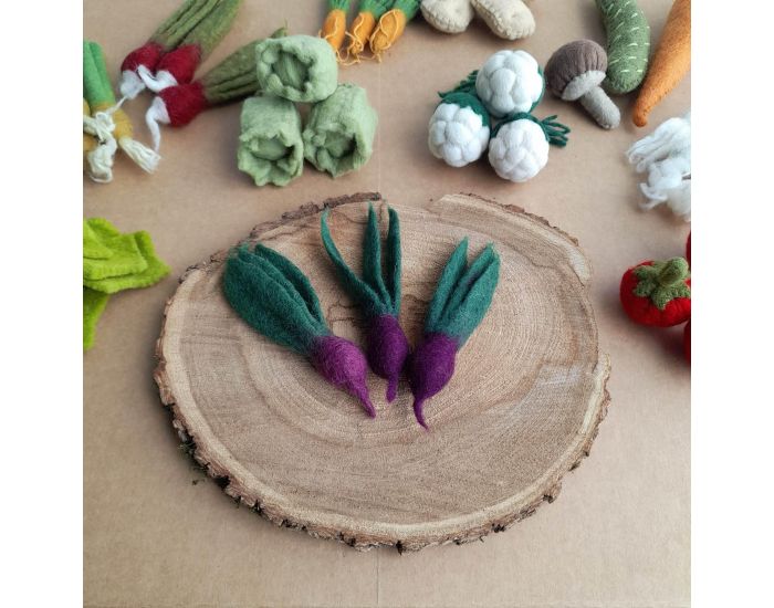 PAPOOSE TOYS Mini L�gumes en Laine Feutr�e - 3 Betteraves - D�s 3 ans (9)