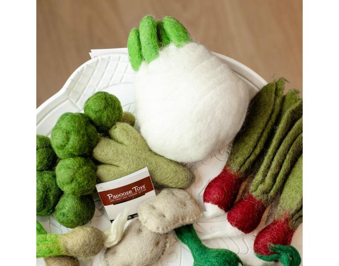 PAPOOSE TOYS L�gumes en Laine Feutr�e - Fenouil - D�s 3 ans (3)