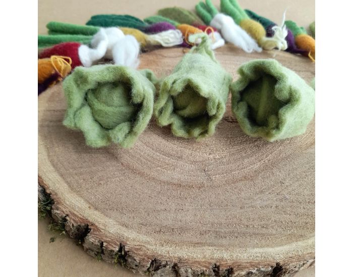 PAPOOSE TOYS Mini L�gumes en Laine Feutr�e - 3 Choux - D�s 3 ans (2)