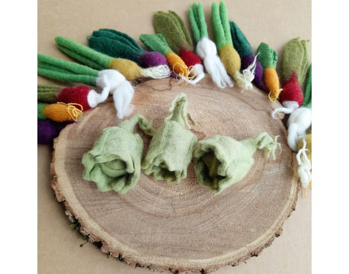 PAPOOSE TOYS Mini L�gumes en Laine Feutr�e - 3 Choux - D�s 3 ans (3)