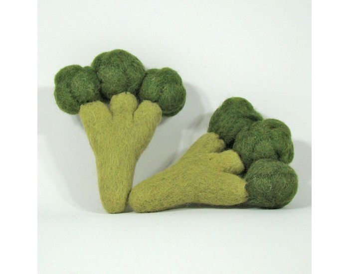 PAPOOSE TOYS L�gumes en Laine Feutr�e - 2 Brocolis - D�s 3 ans (1)