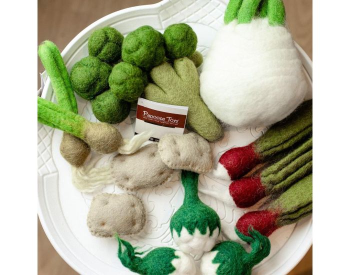 PAPOOSE TOYS L�gumes en Laine Feutr�e - 2 Brocolis - D�s 3 ans (3)