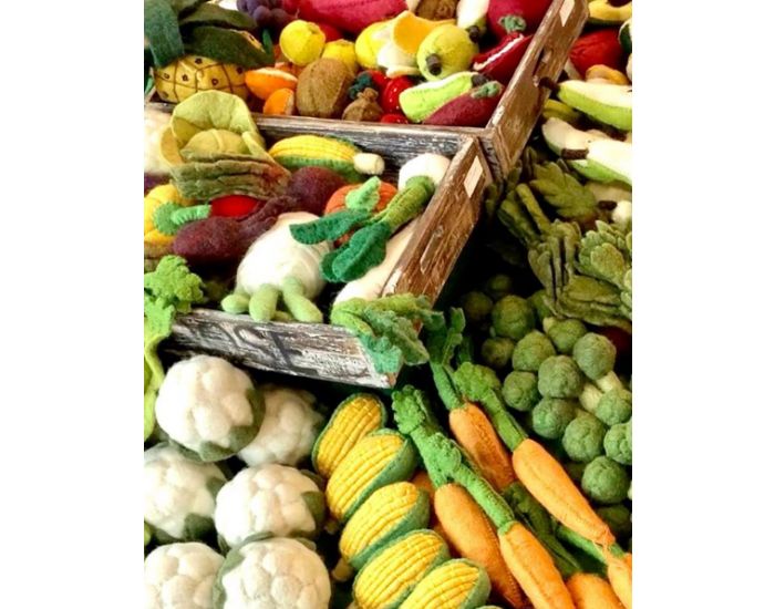 PAPOOSE TOYS L�gumes en Laine Feutr�e - 2 Brocolis - D�s 3 ans (5)