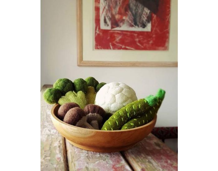 PAPOOSE TOYS L�gumes en Laine Feutr�e - 2 Brocolis - D�s 3 ans (6)