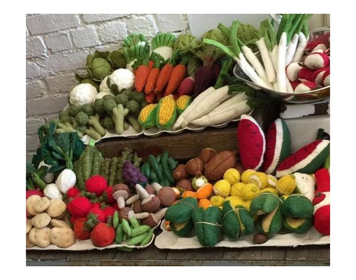 PAPOOSE TOYS L�gumes en Laine Feutr�e - 2 Brocolis - D�s 3 ans (7)