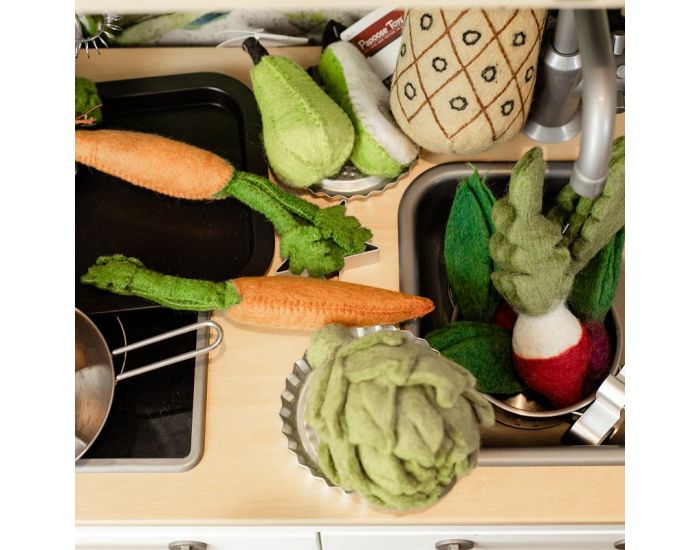 PAPOOSE TOYS L�gume en Laine Feutr�e - Artichaut - D�s 3 ans (2)