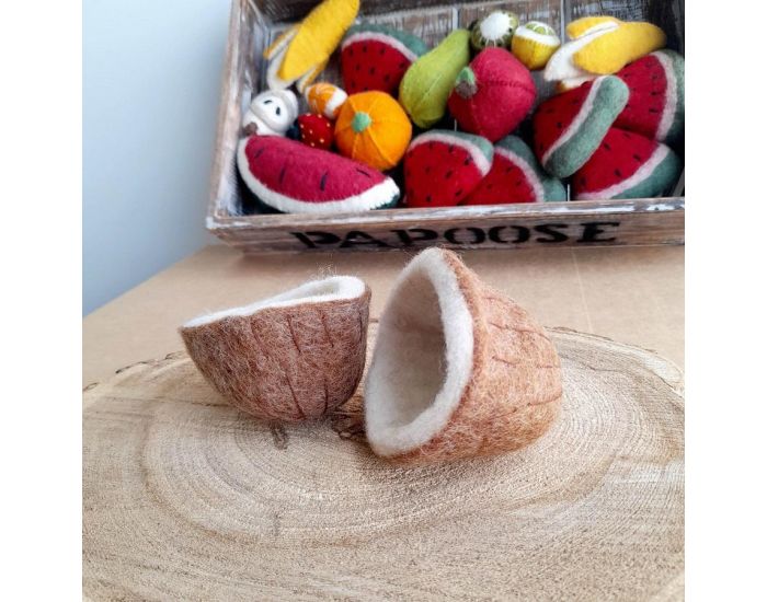 PAPOOSE TOYS Fruit en Laine Feutr�e - Noix de Coco - D�s 3 ans (2)