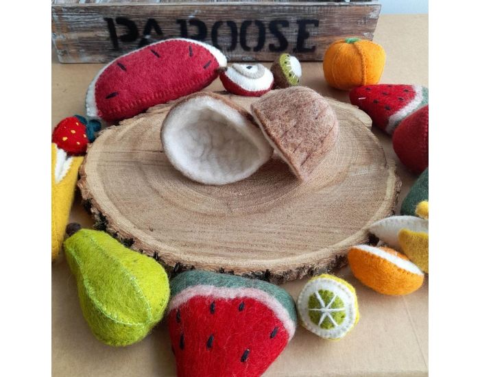 PAPOOSE TOYS Fruit en Laine Feutr�e - Noix de Coco - D�s 3 ans (5)