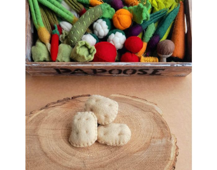 PAPOOSE TOYS L�gumes en Laine Feutr�e - 3 Pommes de Terre - D�s 3 ans (1)
