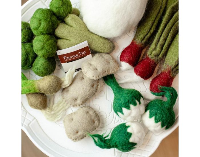 PAPOOSE TOYS L�gumes en Laine Feutr�e - 3 Pommes de Terre - D�s 3 ans (2)