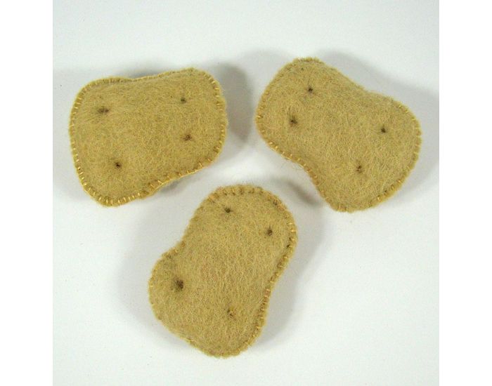 PAPOOSE TOYS L�gumes en Laine Feutr�e - 3 Pommes de Terre - D�s 3 ans (11)