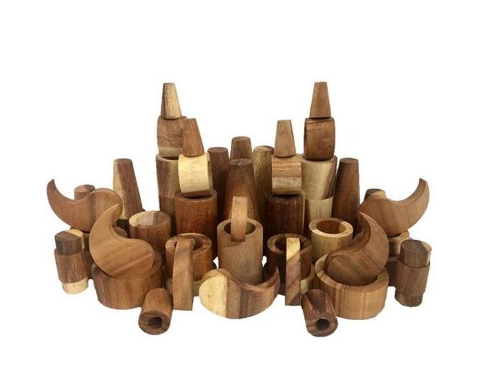 PAPOOSE TOYS Plateau de Jeux Libres en Bois - Set de 72 - D�s 3 ans (7)