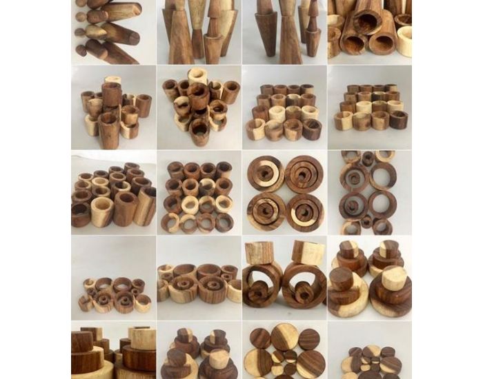 PAPOOSE TOYS Plateau de Jeux Libres en Bois - Set de 72 - D�s 3 ans (8)