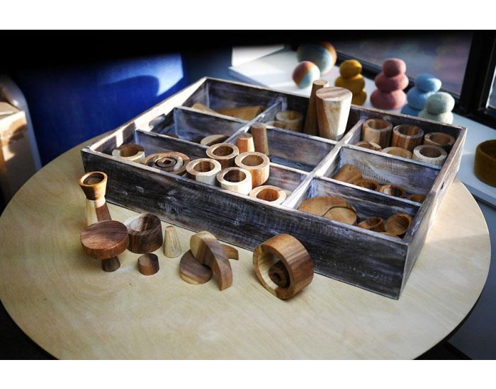 PAPOOSE TOYS Plateau de Jeux Libres en Bois - Set de 72 - D�s 3 ans (2)