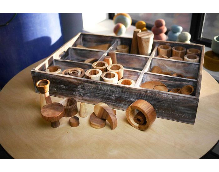 PAPOOSE TOYS Plateau de Jeux Libres en Bois - Set de 72 - D�s 3 ans (4)