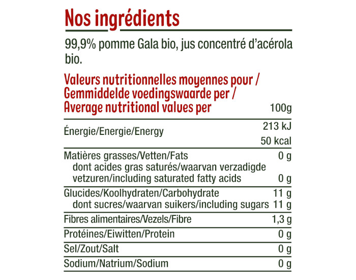 GOOD GOUT Pack de 4 Gourdes Pomme Gala - Pure Bb 85g - Ds 4 mois  (3)