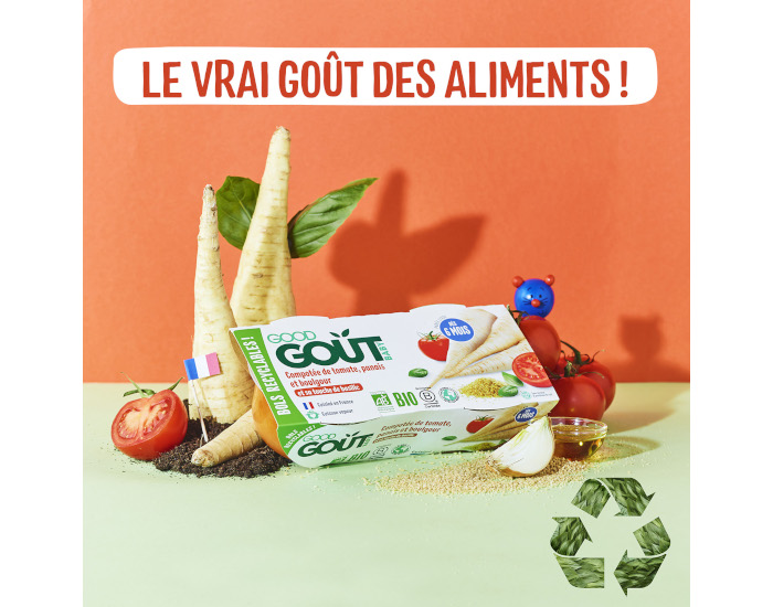 GOOD GOUT Petit Plat pour Bb 2 x 190g - Mijot Panais Chou Kale au Saumon - Ds 6 mois (1)