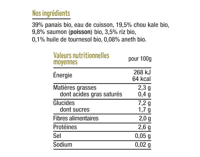 GOOD GOUT Petit Plat pour Bb 2 x 190g - Mijot Panais Chou Kale au Saumon - Ds 6 mois (2)