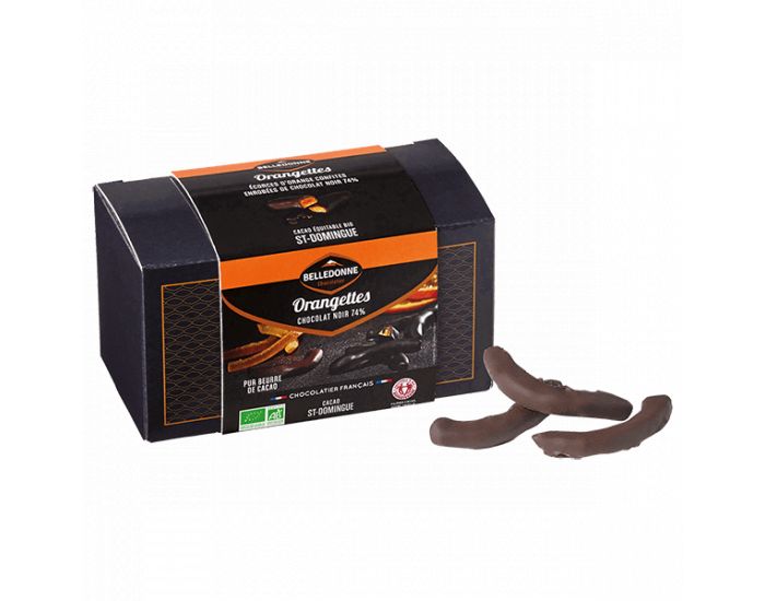 BELLEDONNE Ballotin Orangettes Chocolat Noir 74% - 100 g (1)
