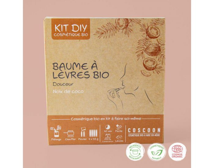 COSCOON Baume � L�vres Bio Parfum Coco - Coffret Cosmetique Maison (9)