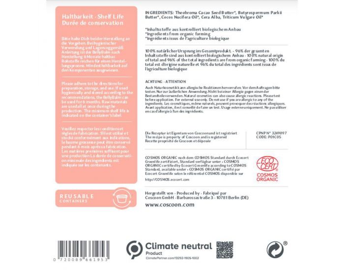 COSCOON Baume Bio Femme Enceinte - Coffret Cosm�tique Maison (8)