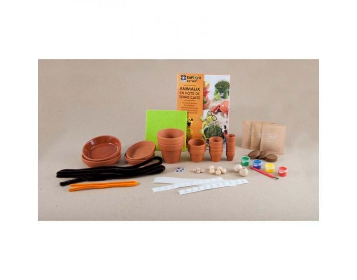 RADIS ET CAPUCINE Coffret Animaux en Pots Terre Cuite (4)