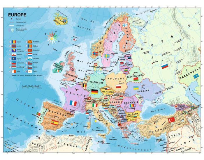 RAVENSBURGER Puzzle Carte d'Europe - 200 pices - Ds 8 ans  (1)