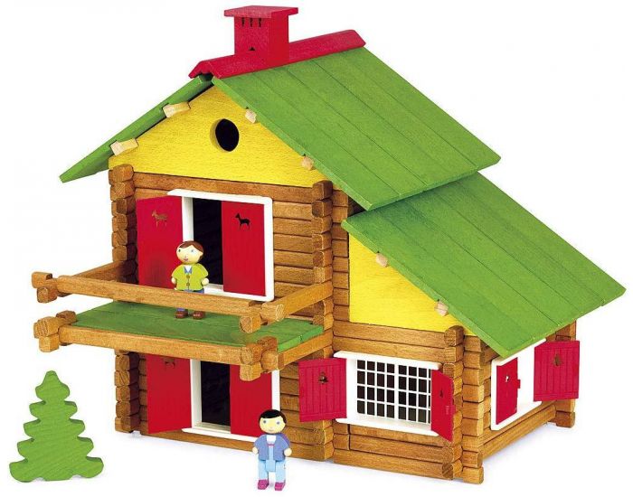 JEUJURA Coffret Mon Chalet en Bois - 175 pi�ces - D�s 4 ans (1)